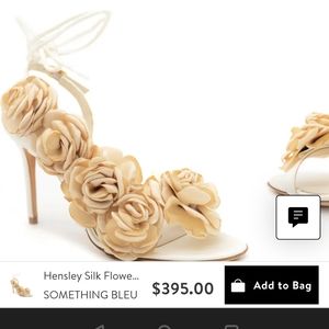 Something BLEU made in Italy silky flower strappy ankle wrap sandals